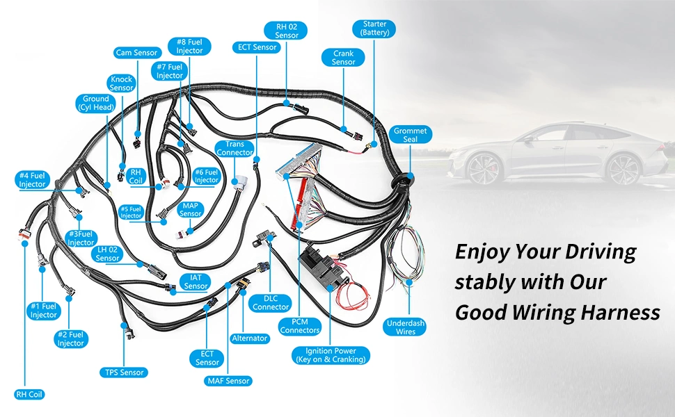 ISO9001 IATF16949 Certified Custom Automotive Cable Assembly Wiring Harness