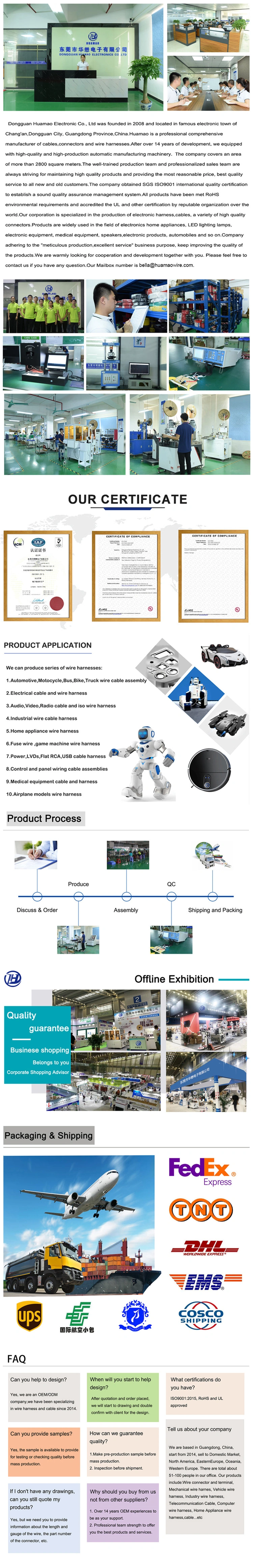 Production and Aales of 2.54mm CE IDC Connectors with UL2651 28AWG Flat Control Power Cables