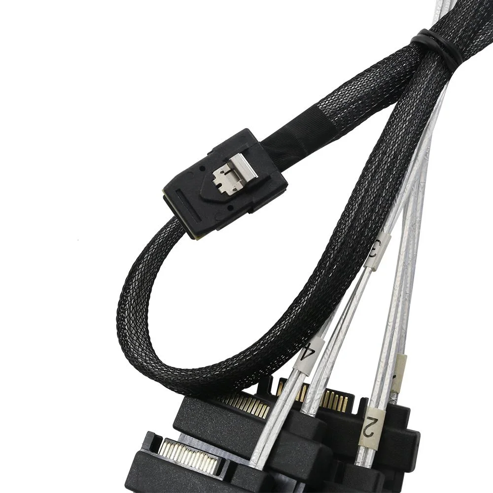 12gbps Mini Sas Cable Server Motherboard Male to Male 36 Pin Sff8087 to 7+7+15 Pin Sff8482 & 15pin SATA Hard Disk Drive Cable