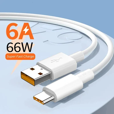 Factory Premium 6A Super Fast Cable de carga USB C Cable Tipo C Cargador rápido Cable de datos para Samsung