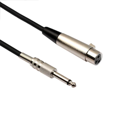 Cables de audio de 1 metro XLR hembra a 6,3 mm Trs macho PRO Audio Video Stereo Mic Cable