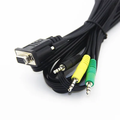 Cable serie RS232 personalizado Cable dB15 D-SUB VGA macho a cable macho de 33,5 mm