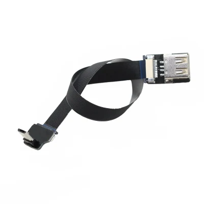 Micro USB a USB 2.0 Hembra Cable plano flexible OTG