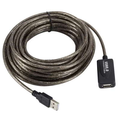 Directo de fábrica 10m USB 2.0 macho a hembra Cable de extensión con chip y amplificador de señal para ratón de impresora de tarjeta de red inalámbrica