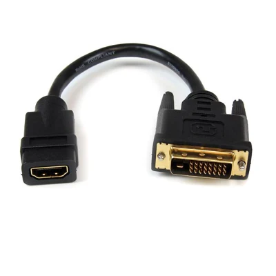 Adaptador de cable de video HDMI a DVI-D Cable adaptador HDMI hembra a DVI macho