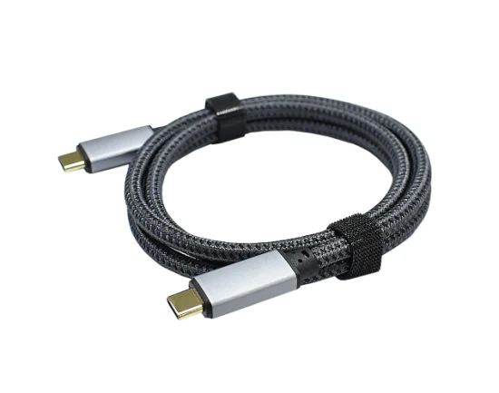 Cable USB C de carga rápida de red tejida de 10 Gbps y 100 W