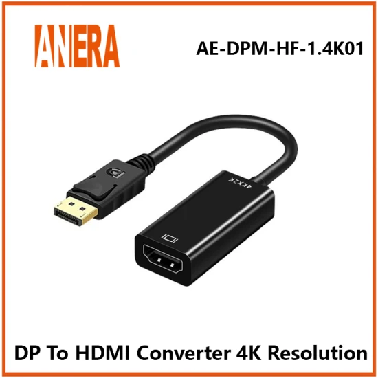 Anera Venta caliente 4K Dp Pantalla a HDMI Convertidor Adaptador de audio y video Cable convertidor