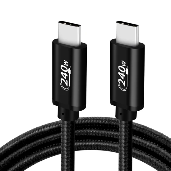 Potente cable de carga rápida 48V 5A Cable USB C Pd 240W USB 2.0 Tipo C a tipo C Cable para carga de teléfono MacBook